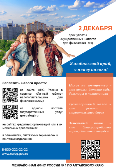 2 декабря срок уплаты имущественных налогов для физических лиц. 2 декабря срок уплаты имущественных налогов для физических лиц.